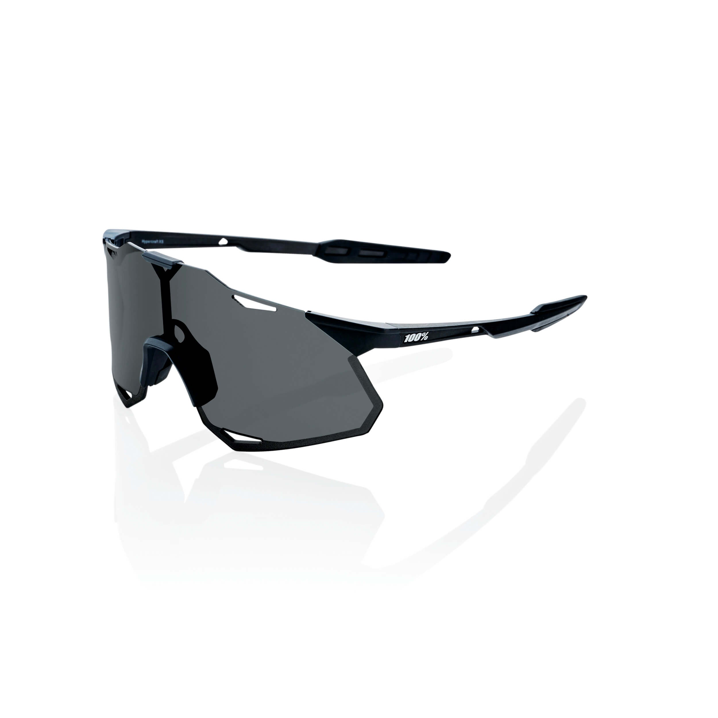 100% Hypercraft XS Glasses Matt Black / Smoke Lens - FREE UK Shipping, FREE 365 Day Returns | Moto Central