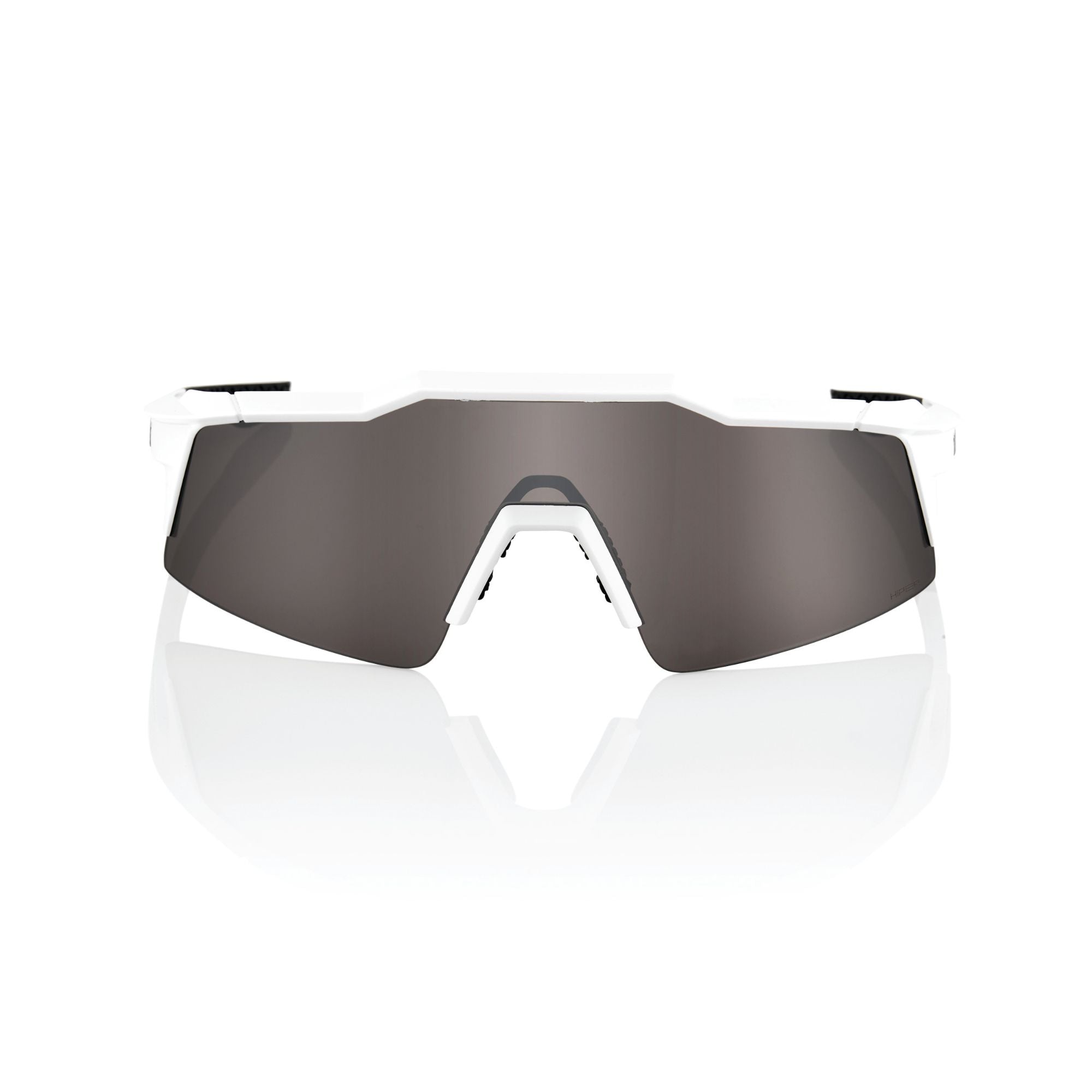 100% Speedcraft SL Glasses Matt White / HiPER Silver Mirror Lens - FREE UK Shipping, FREE 365 Day Returns | Moto Central