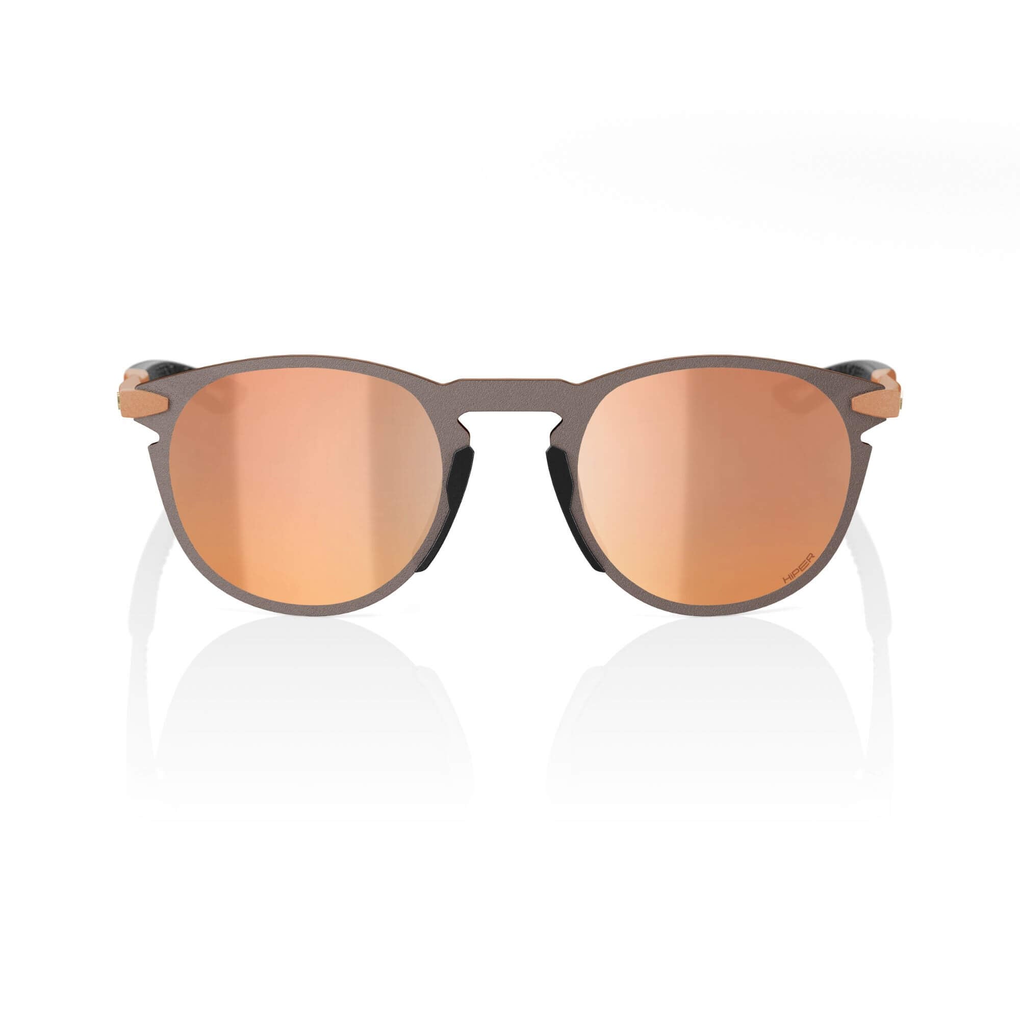 100% Legere Round Glasses Matt Copper Chromium / HiPER Copper Mirror Lens - FREE UK Shipping, FREE 365 Day Returns | Moto Central