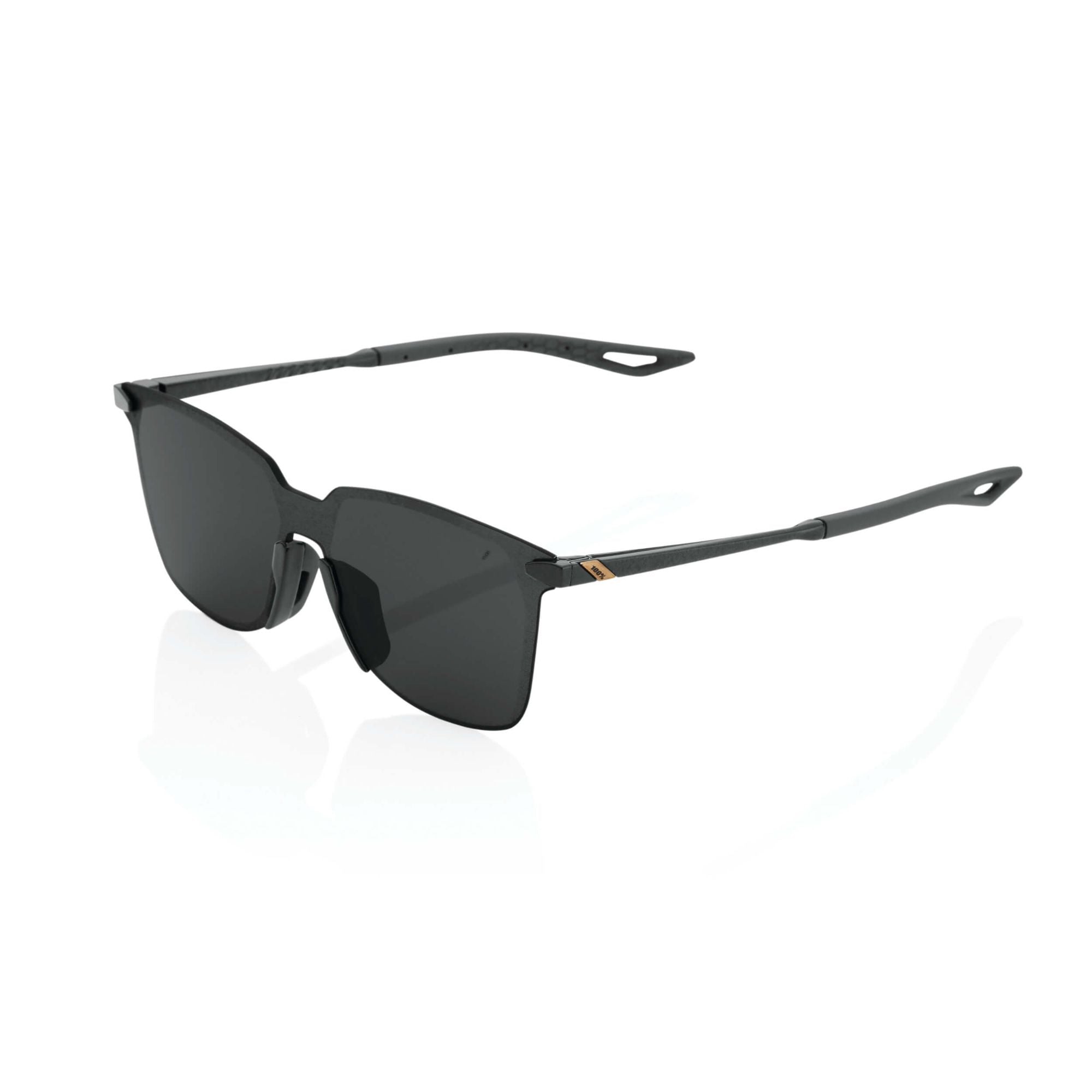 100% Legere Square Glasses Polished Black / Smoke Lens - FREE UK Shipping, FREE 365 Day Returns | Moto Central