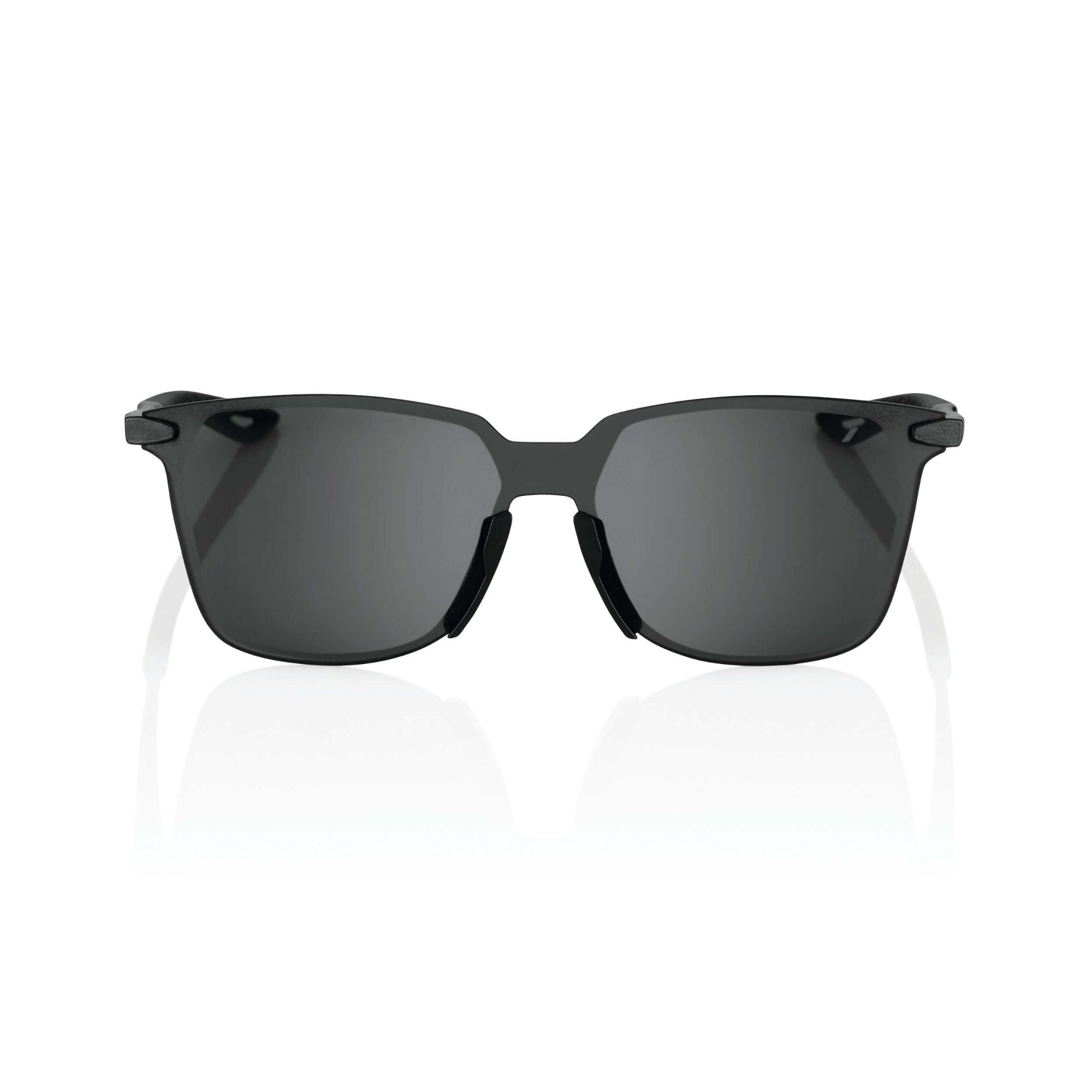 100% Legere Square Glasses Polished Black / Smoke Lens - FREE UK Shipping, FREE 365 Day Returns | Moto Central