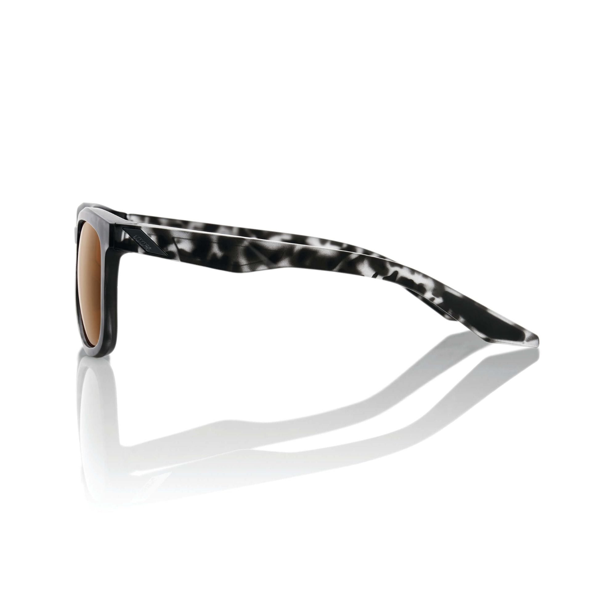 100% Hudson Glasses Matt Black Havana / Bronze Lens - FREE UK Shipping, FREE 365 Day Returns | Moto Central