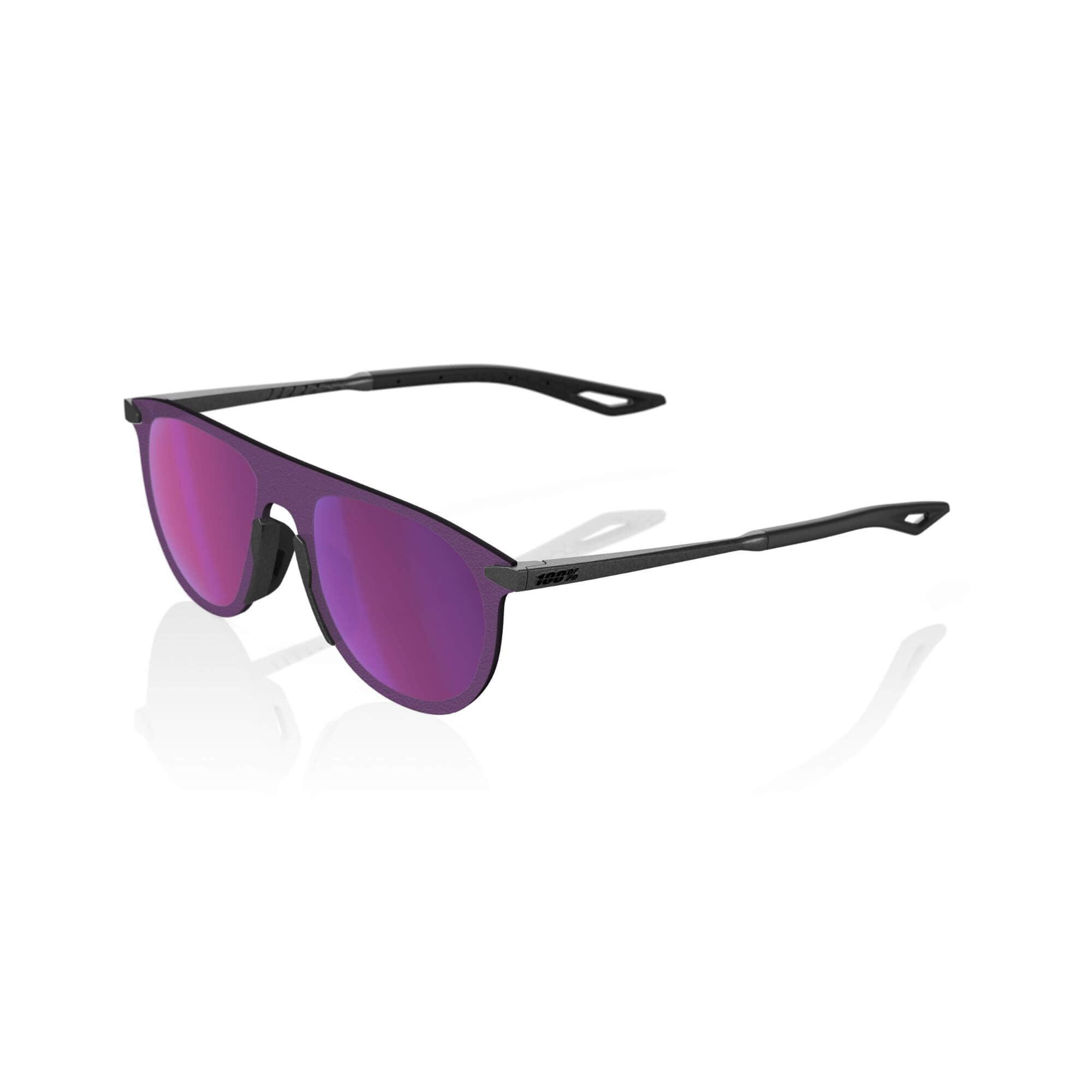 100% Legere Coil Glasses Matt Gunmetal / Purple Multilayer Mirror Lens - FREE UK Shipping, FREE 365 Day Returns | Moto Central