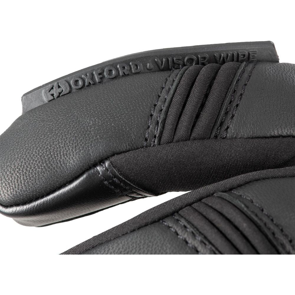 Oxford Calgary 2.0 Leather Gloves Black - FREE UK Shipping, FREE 365 Day Returns | Moto Central