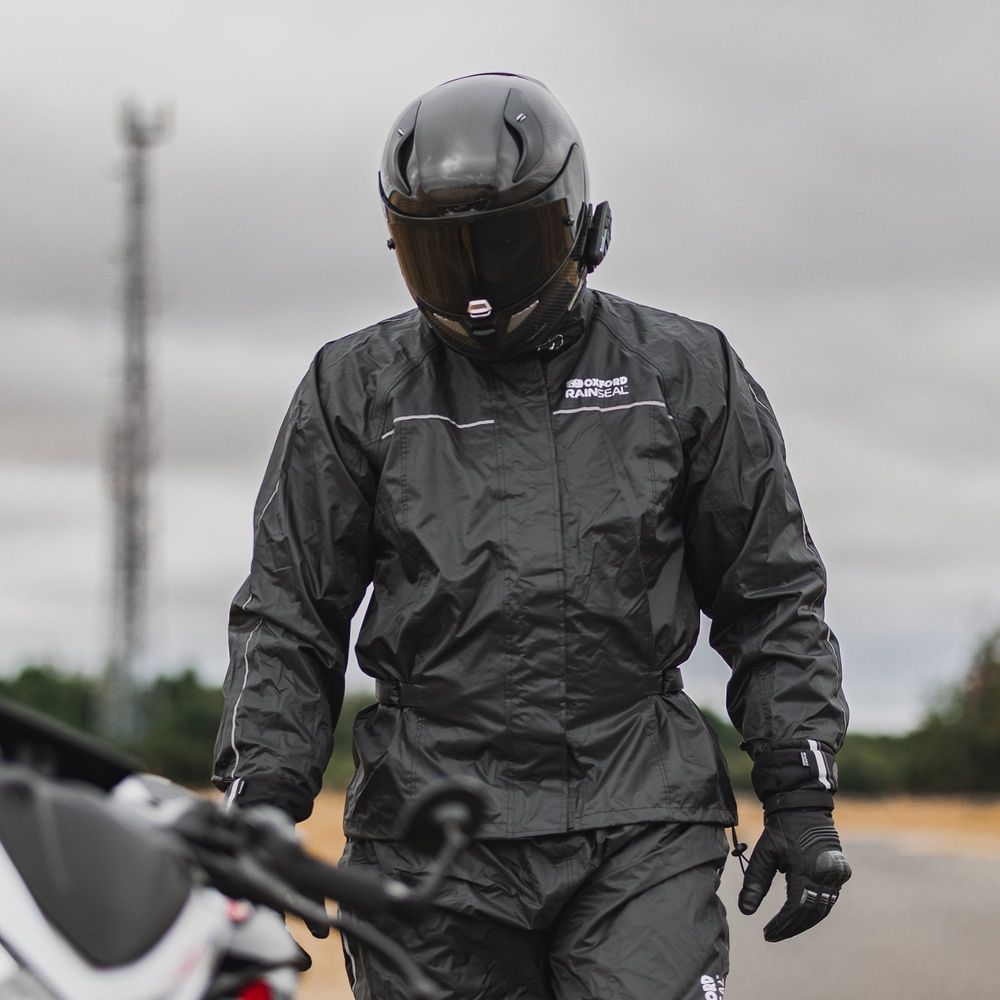 Oxford Rainseal Over Jacket Black - FREE UK Shipping, FREE 365 Day Returns | Moto Central