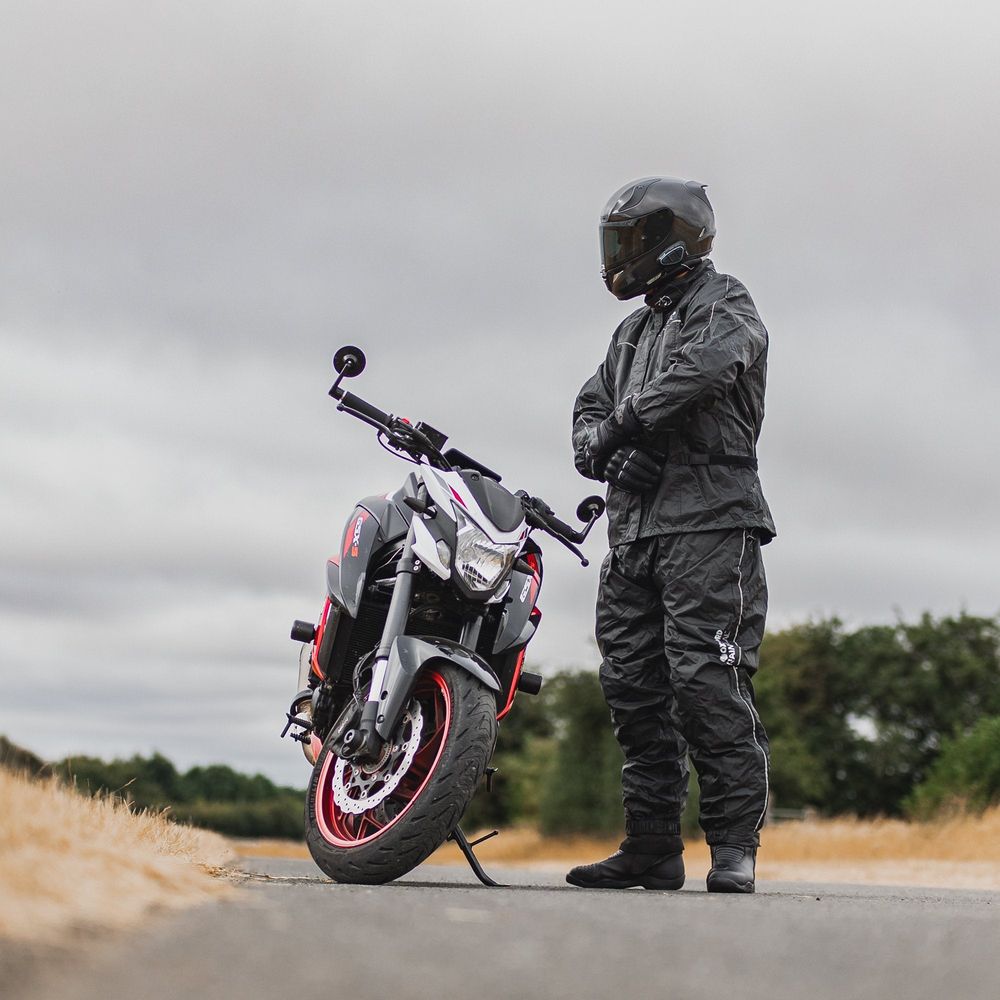 Oxford Rainseal Over Jacket Black - FREE UK Shipping, FREE 365 Day Returns | Moto Central