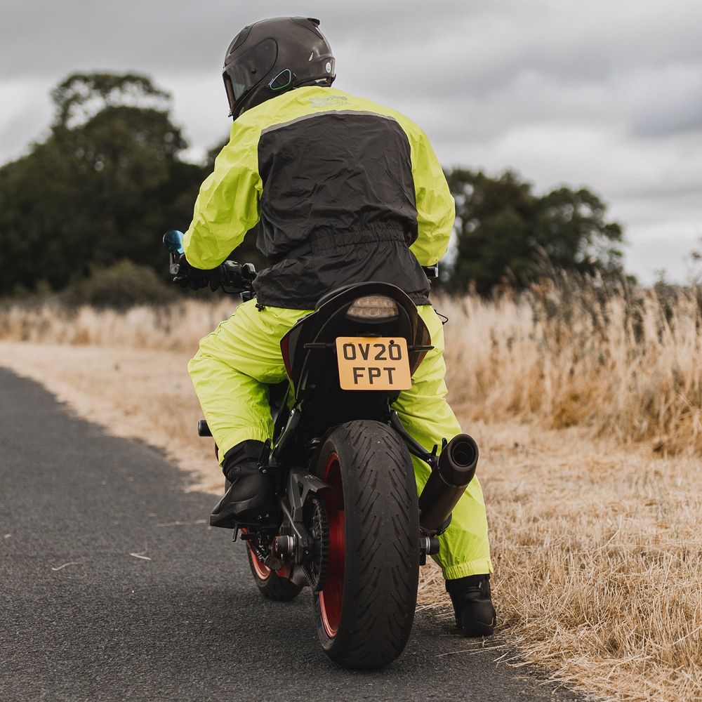 Oxford Rainseal Over Trouser Fluo Yellow - FREE UK Shipping, FREE 365 Day Returns | Moto Central