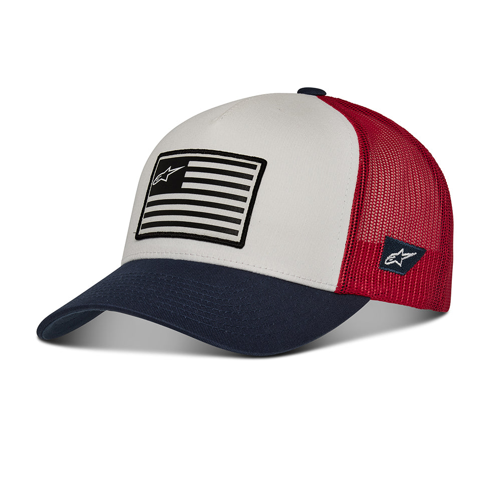 Alpinestars Flag Curved Bill Cap White / Navy / Red