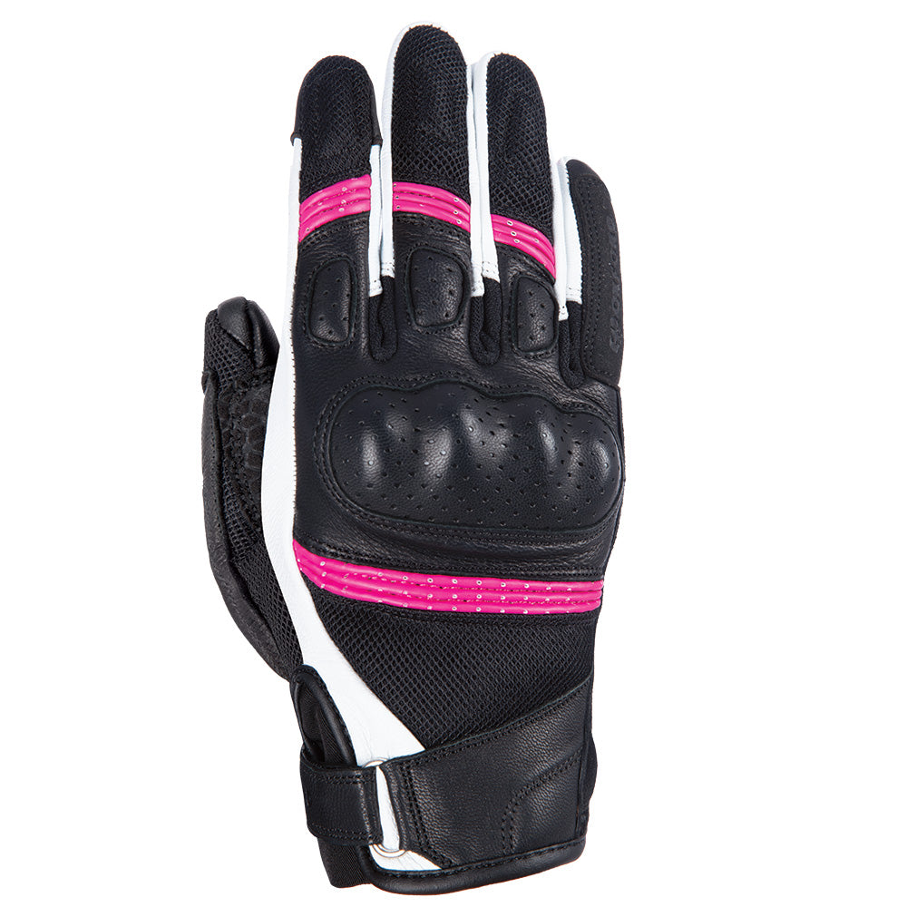 Oxford RP-6S Ladies Leather Gloves Black / White / Pink