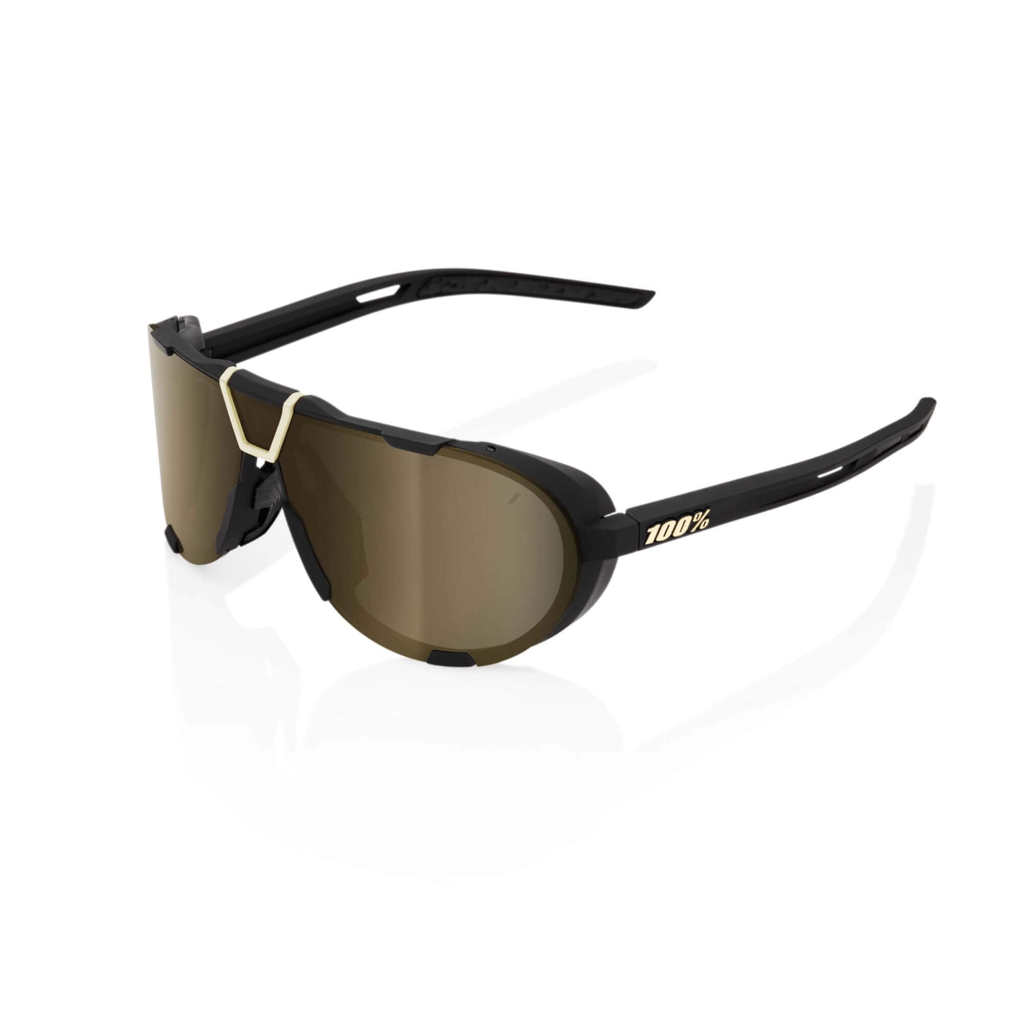 100% Westcraft Glasses Soft Tact Black / Soft Gold Mirror Lens - FREE UK Shipping, FREE 365 Day Returns | Moto Central