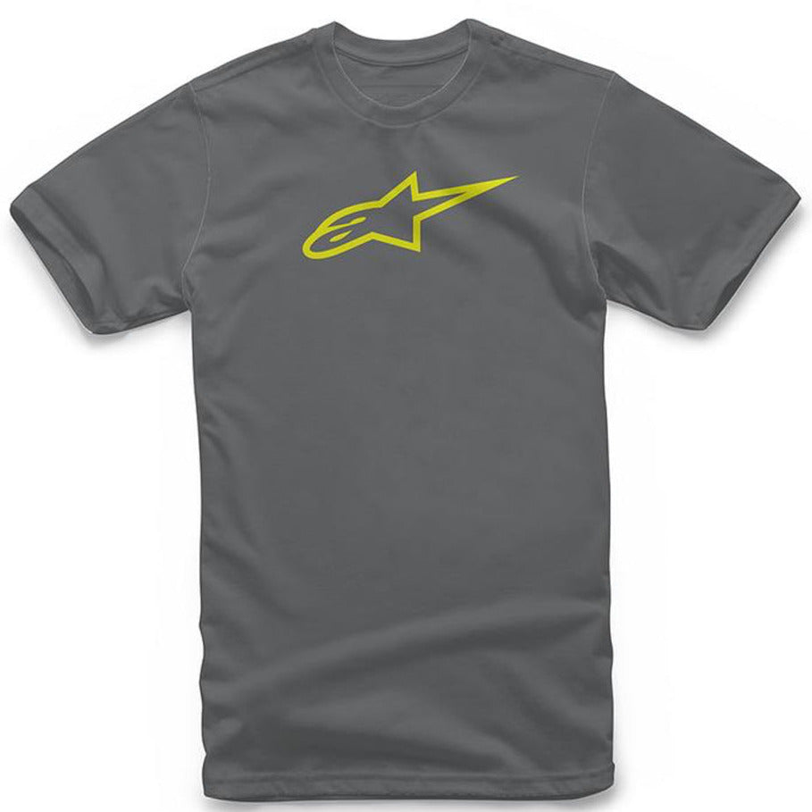 Alpinestars Ageless Classic Tee Charcoal / Hi-Vis Yellow