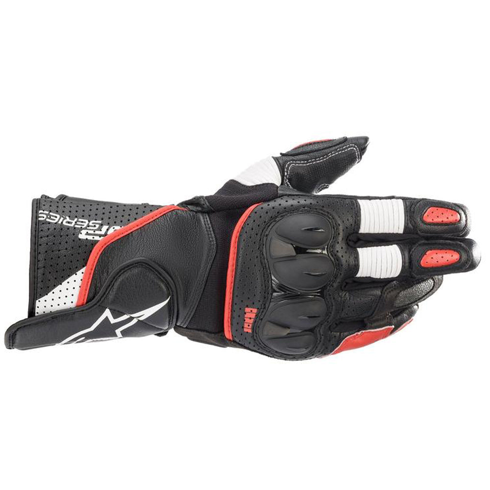 Alpinestars SP-2 V3 Leather Gloves Black / White / Bright Red