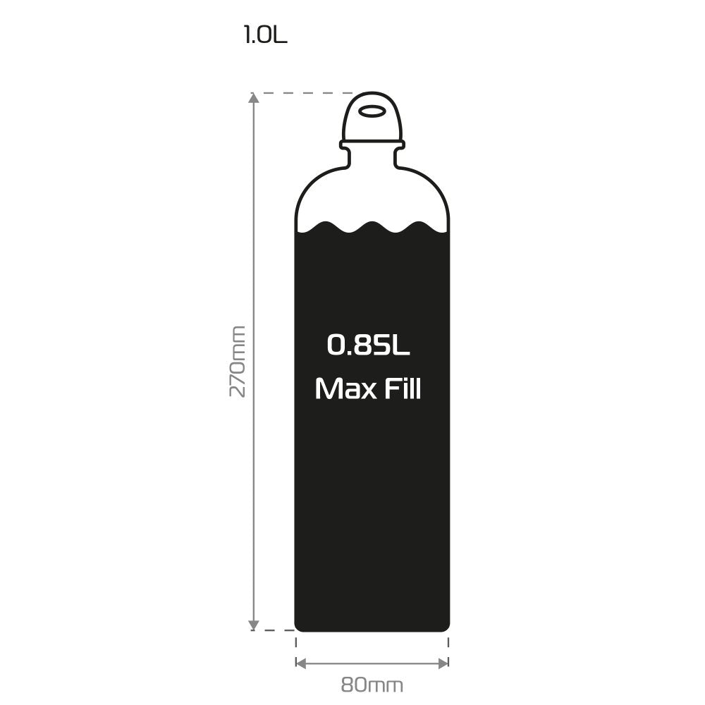 Oxford Fuel Flask Black - 1 Liter - FREE UK Shipping, FREE 365 Day Returns | Moto Central