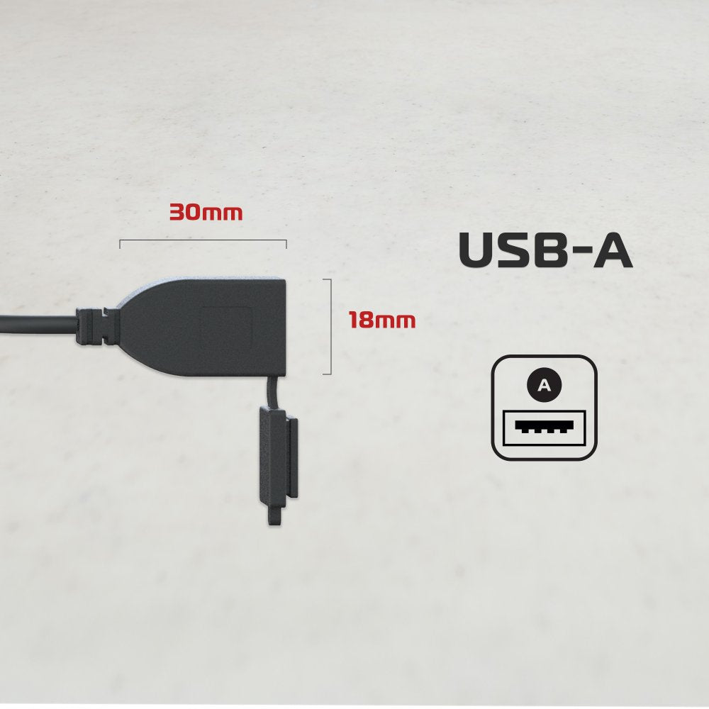 Oxford USB Type A 3.0Amp Charging Kit Black