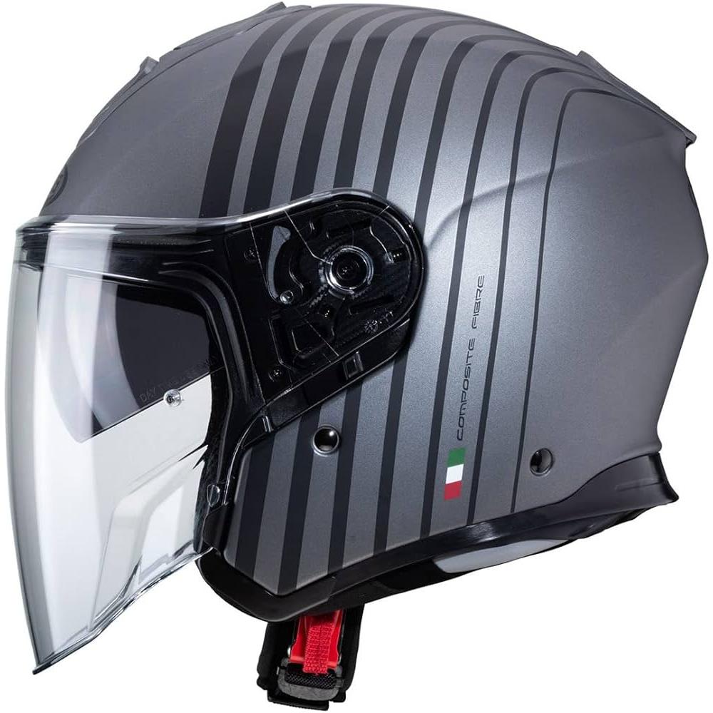 Caberg Flyon Bakari Open Face Helmet Matt Gun / Black  - FREE UK Shipping, FREE 365 Day Returns | Moto Central