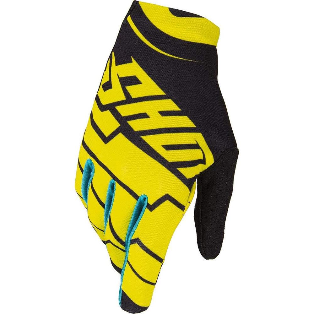 Shot Skin Gloves Yellow - FREE UK Shipping, FREE 365 Day Returns | Moto Central