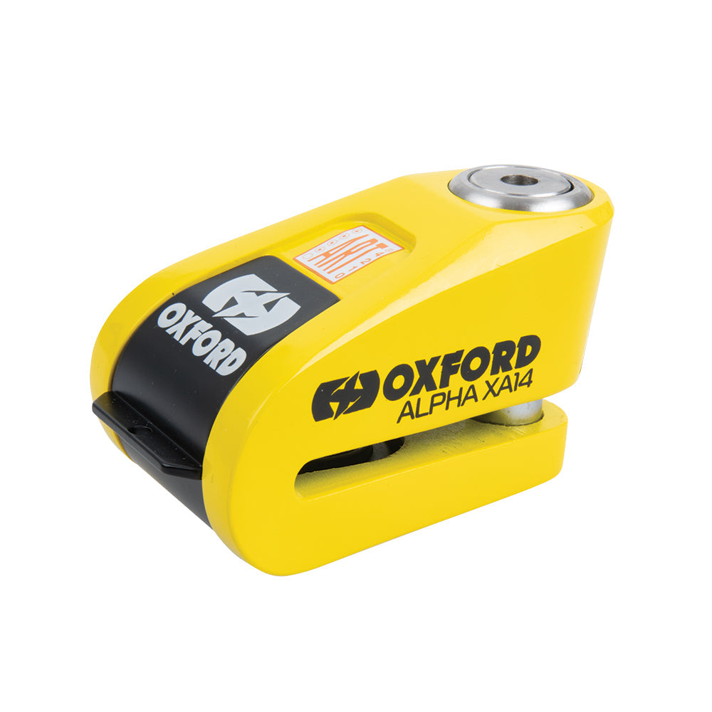 Oxford Alpha XA14 Alarm Disc Lock Yellow / Black