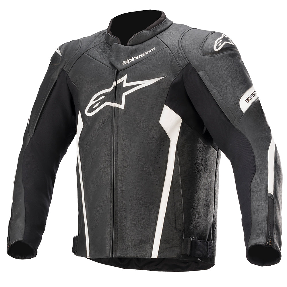 Alpinestars Faster V2 Leather Jacket Black / White