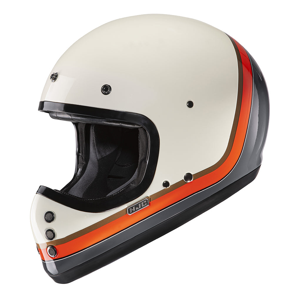 HJC V60 Scoby Full Face Helmet MC7 Brown / Orange / White