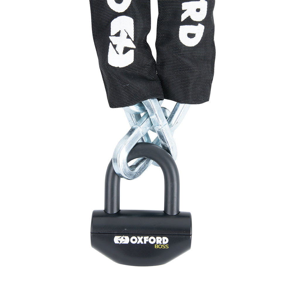 Oxford Boss Chain Lock Black - FREE UK Shipping, FREE 365 Day Returns | Moto Central