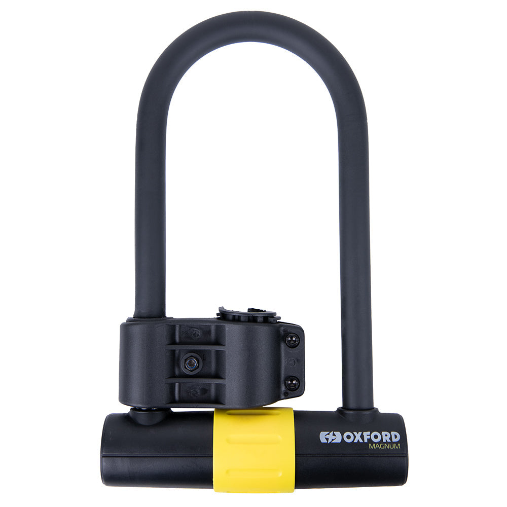 Oxford Magnum U-Lock With Bracket Black / Yellow - 170 x 285mm