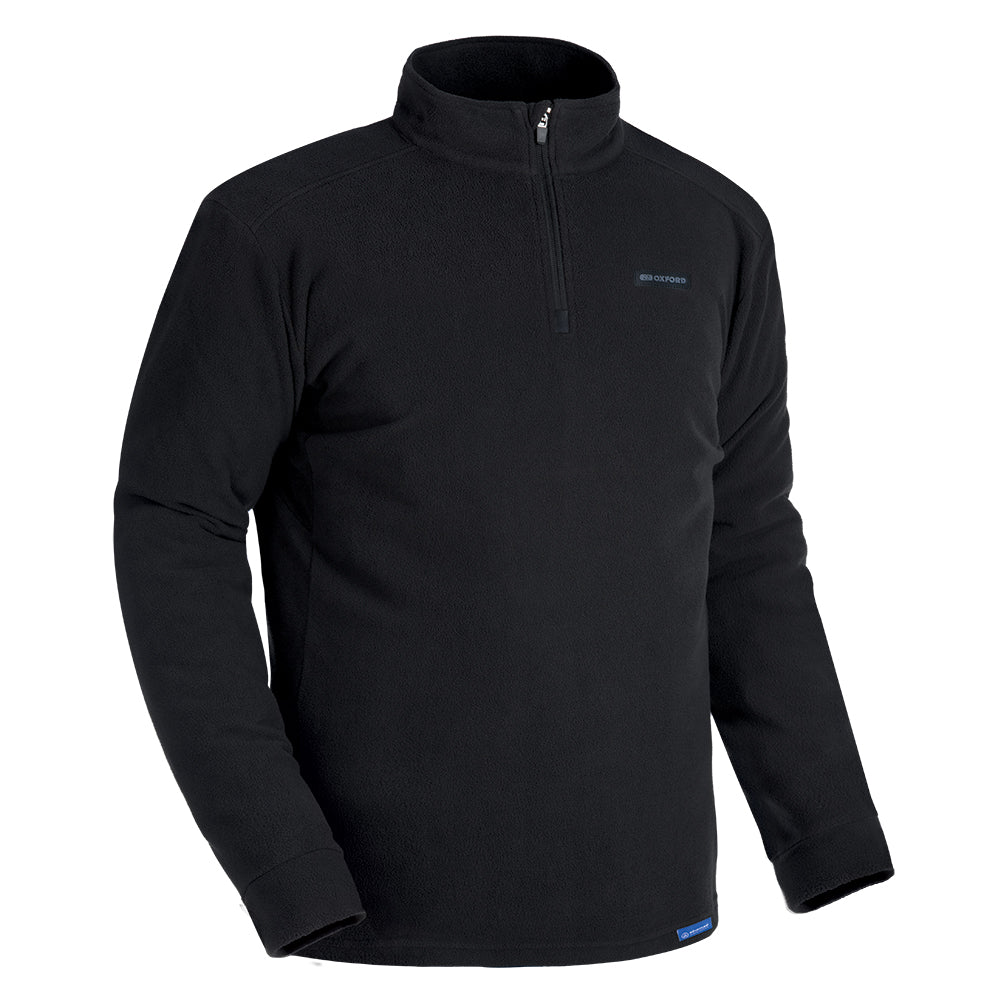 Oxford Advanced Micro Fleece 1/2 Neck Top Black