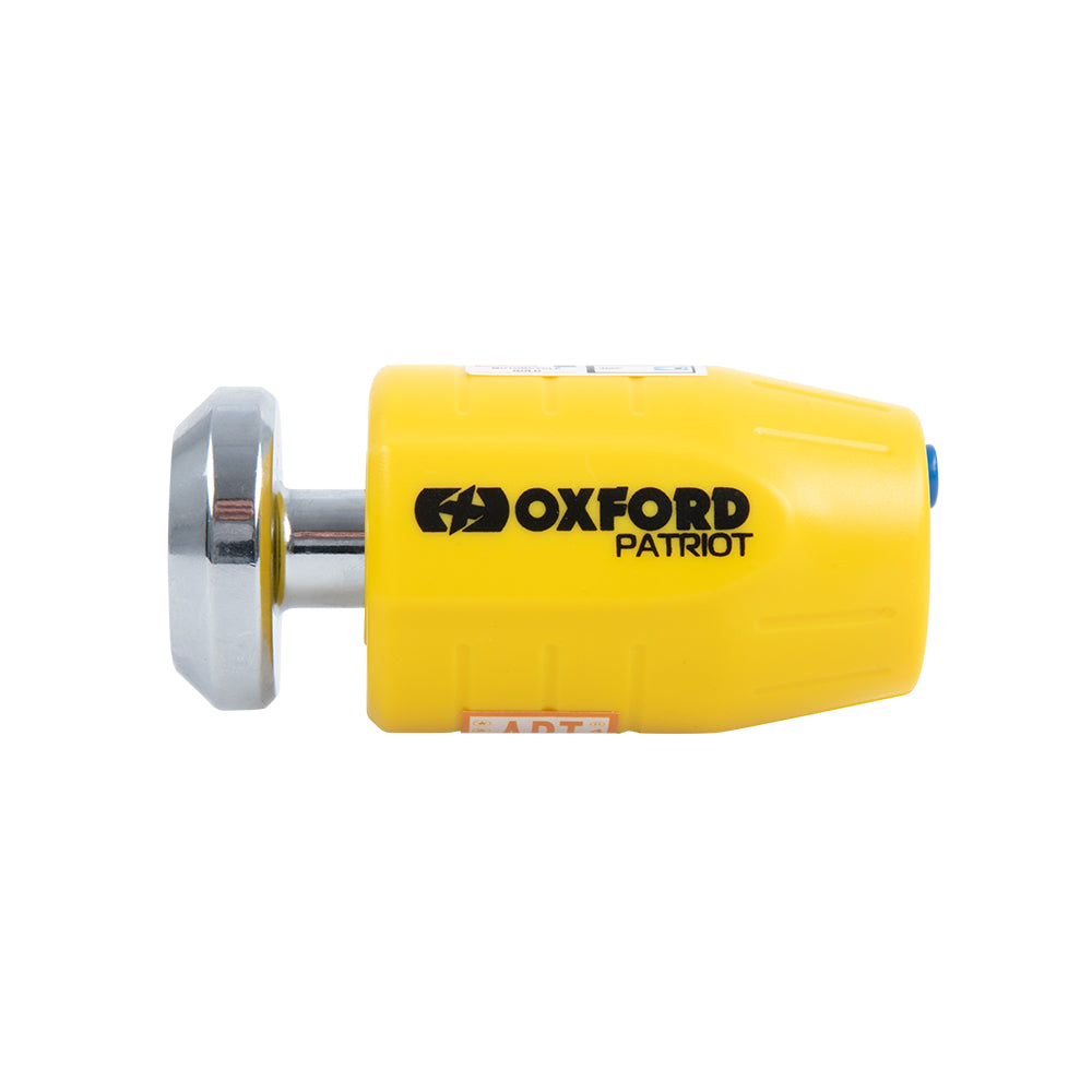 Oxford Patriot 14mm Pin Disc Lock Yellow