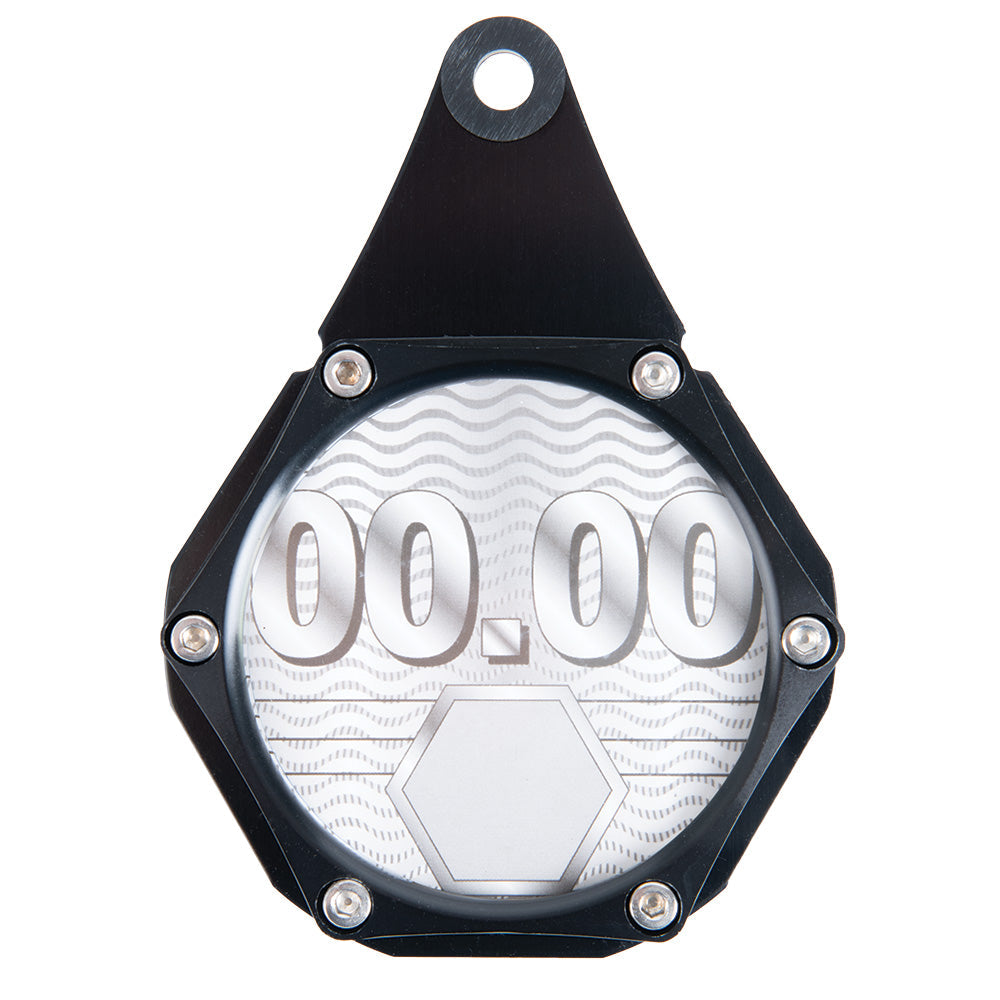 Oxford Hexagon Tax Disc Holder Black - 110 x 26mm