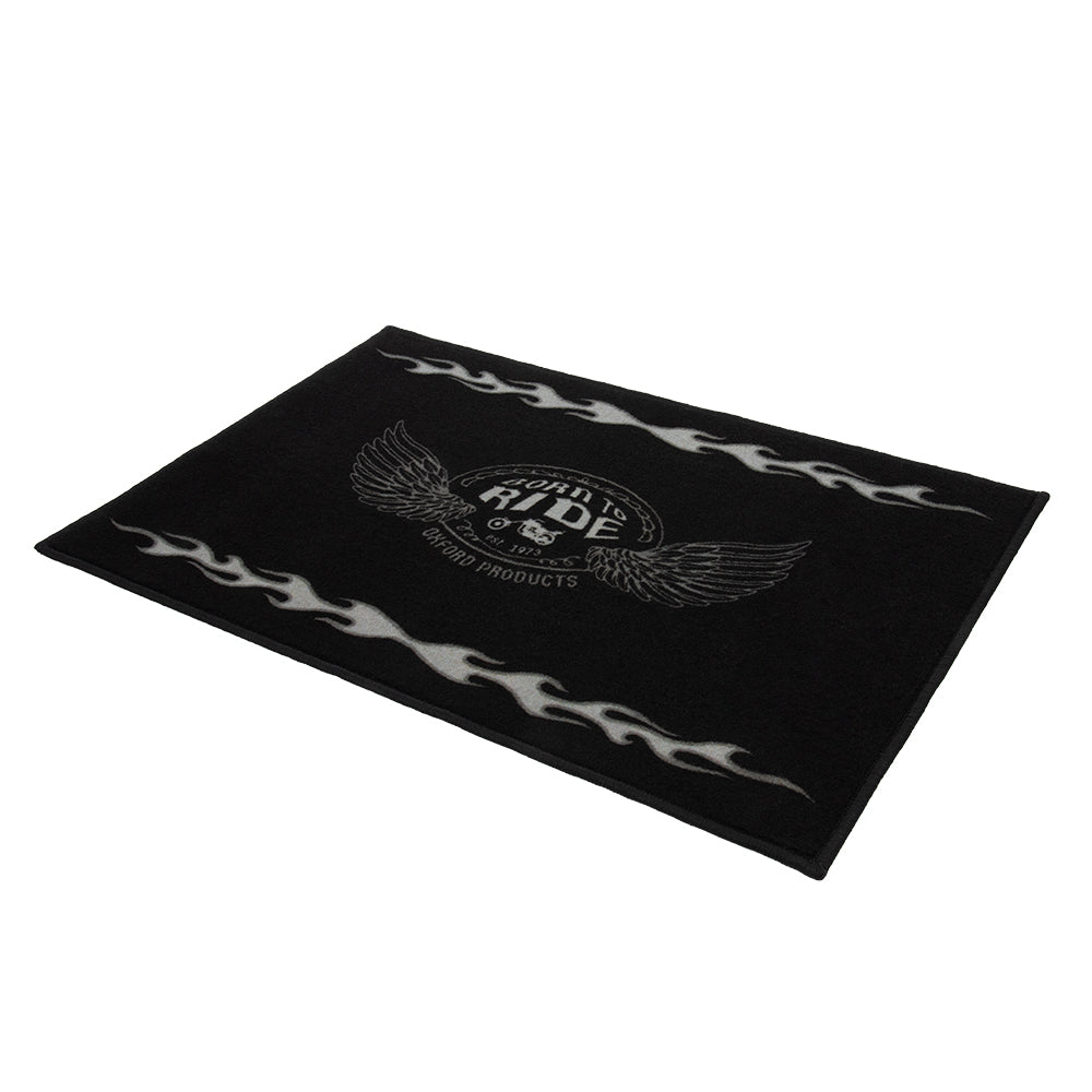 Oxford Garage Door Mat Flame Black - 90 x 60cm