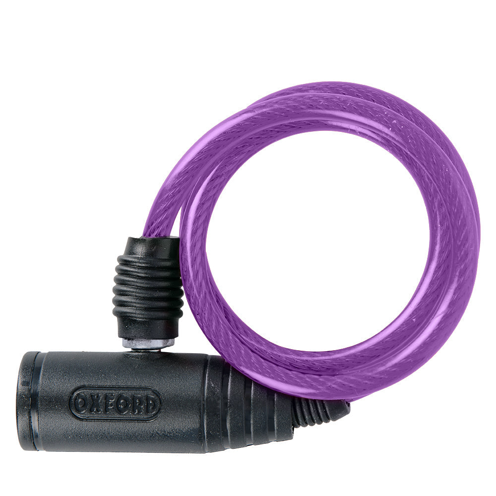 Oxford Bumper Cable Lock Purple - 600 mm x 6 mm