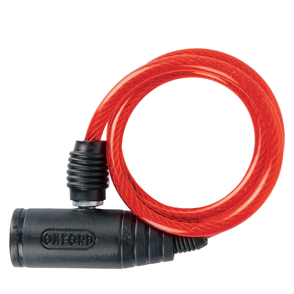 Oxford Bumper Cable Lock Red - 600 mm x 6 mm