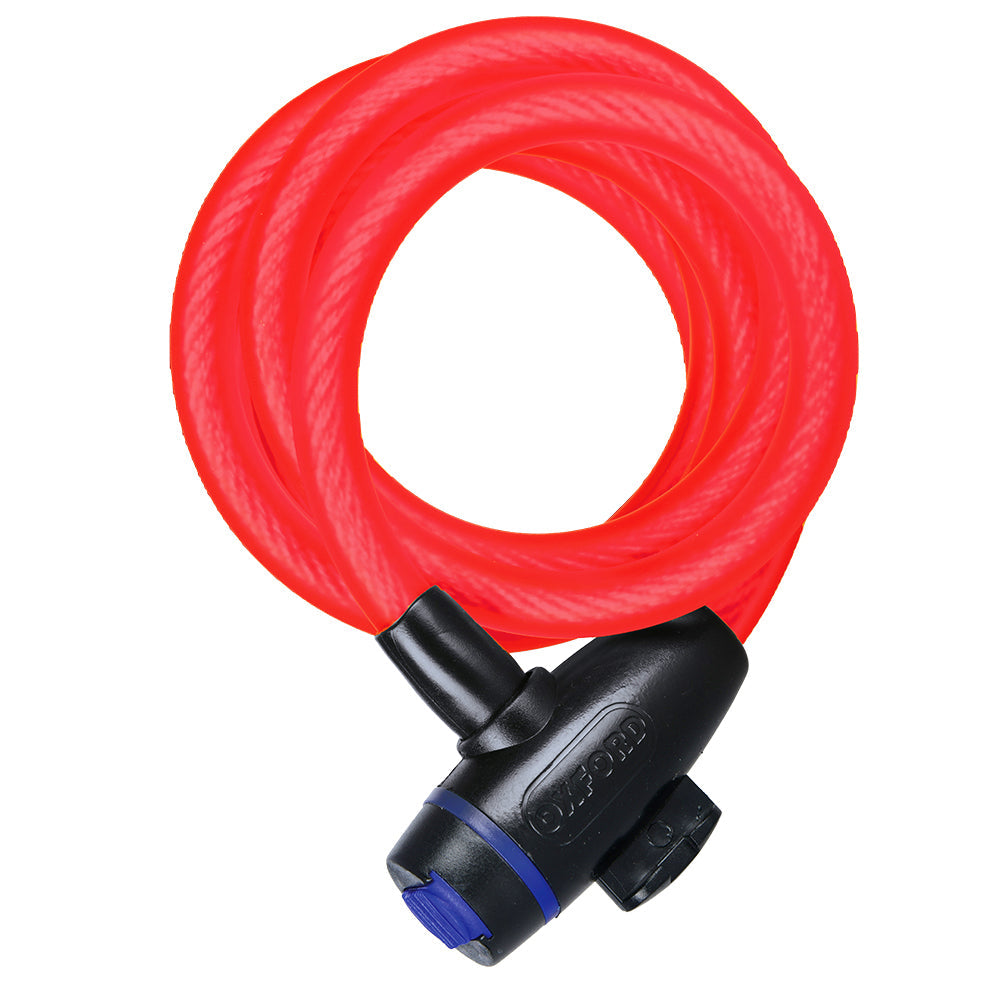 Oxford Cable Lock Red - 1.8m x 12mm