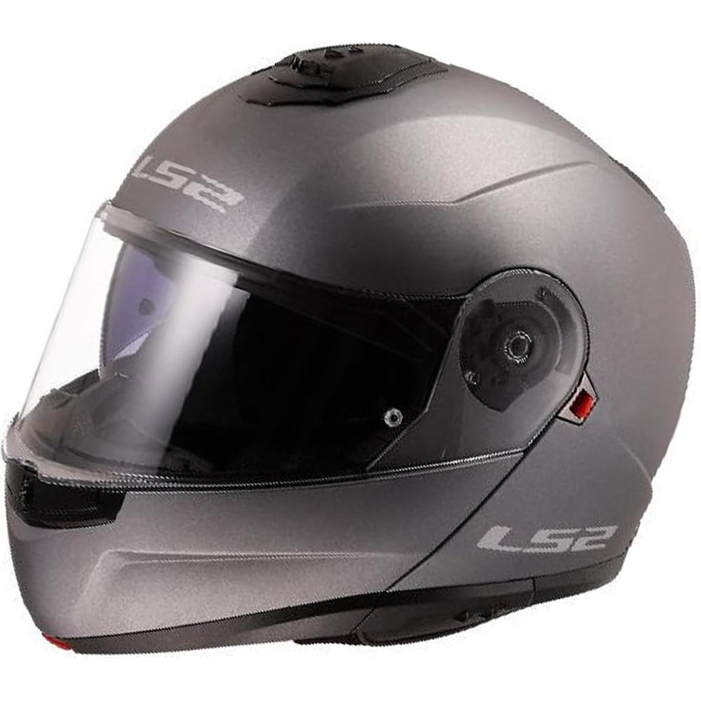 LS2 FF908 Strobe 2 ECE 22.06 Flip-Up Helmet Matt Titanium  - FREE UK Shipping, FREE 365 Day Returns | Moto Central