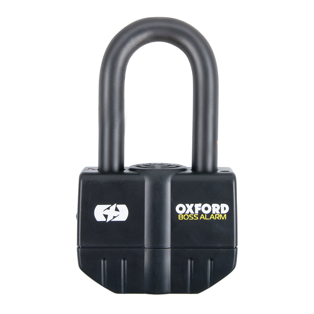 Oxford Boss Alarm Padlock / Disc Lock Black - 16mm - FREE UK Shipping, FREE 365 Day Returns | Moto Central