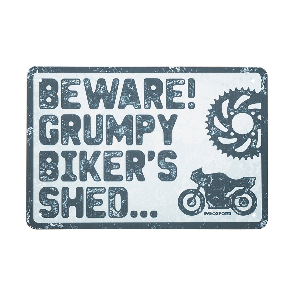 Oxford Beware Garage Metal Sign - 30cm x 20cm x 0.25mm