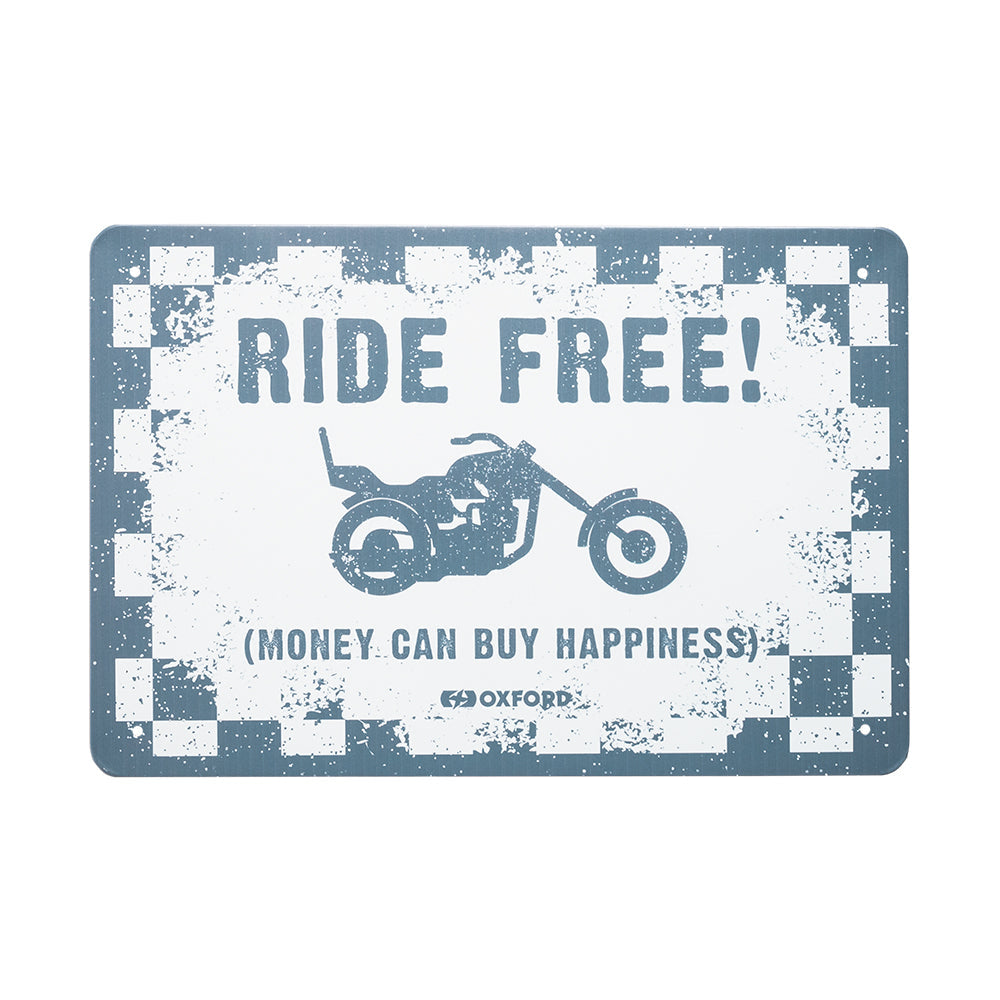 Oxford Ride Free Garage Metal Sign - 30cm x 20cm x 0.25mm