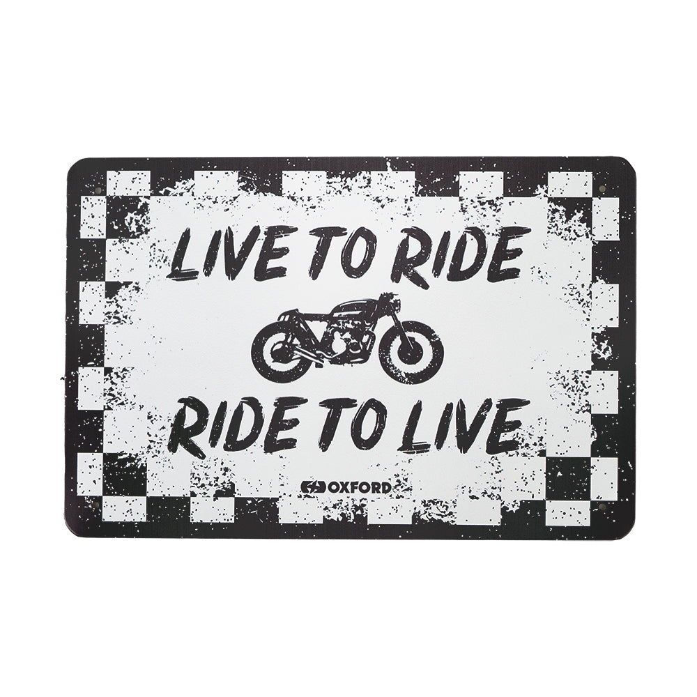 Oxford Ride Garage Metal Sign - 30cm x 20cm x 0.25mm