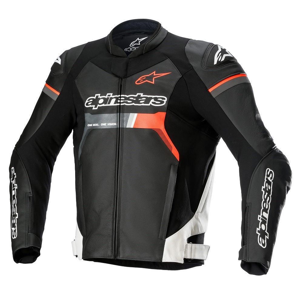 Alpinestars GP Force Leather Jacket Black / White / Fluo Red