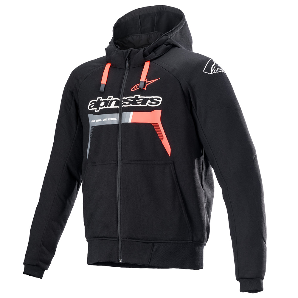 Alpinestars Chrome Ignition Hoodie Black / Fluo Red