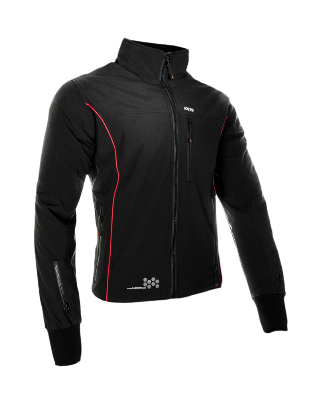 Keis J501RP Premium Heated Jacket Black / Red