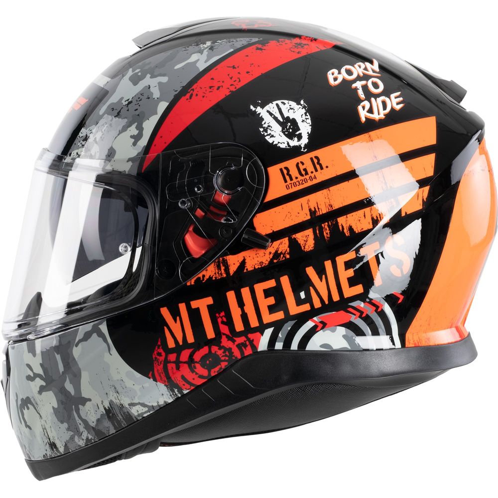 MT Thunder 3 Sniper Full Face Helmet Gloss Black / Orange