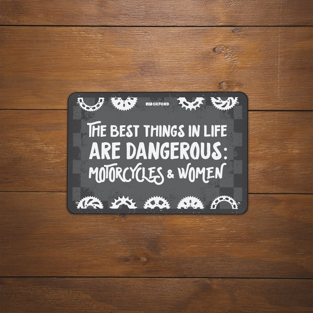 Oxford The Best Thing In Life Garage Metal Sign - 30cm x 20cm x 0.25mm