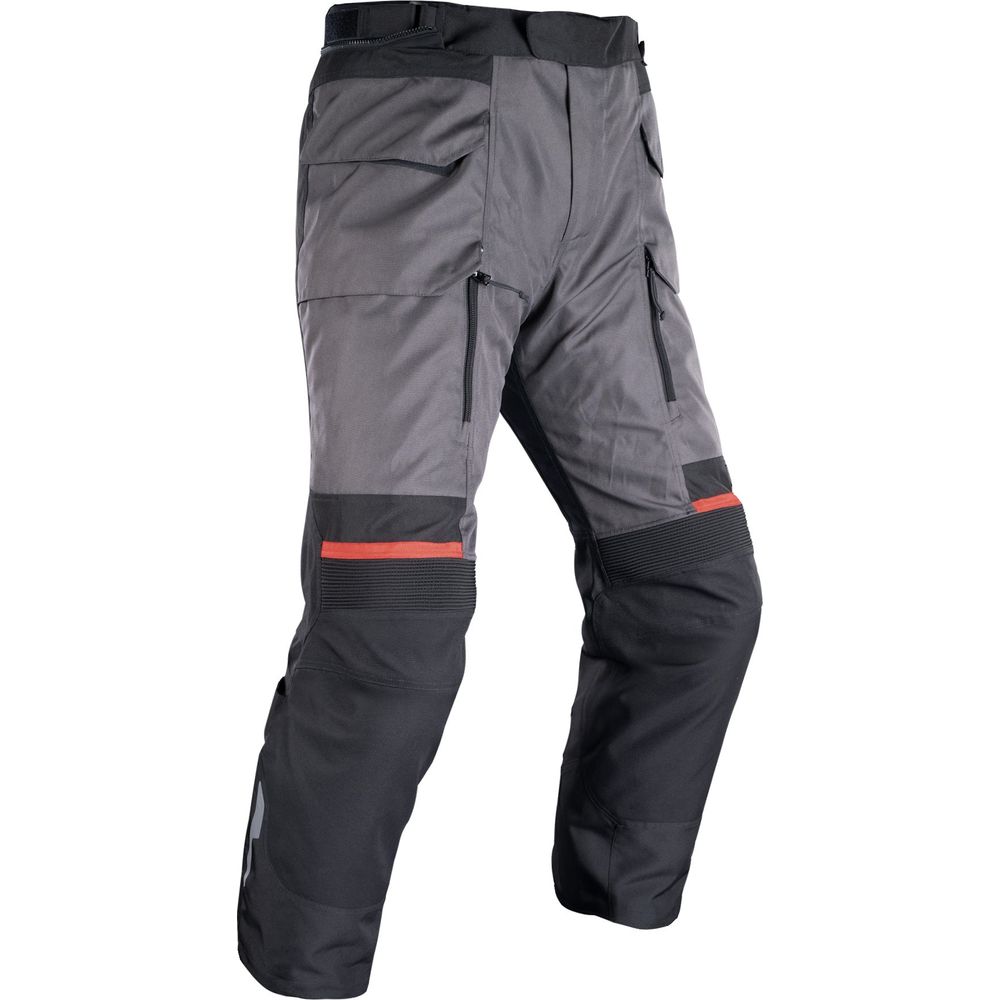 Oxford Rockland Textile Trouser Charcoal / Black / Red