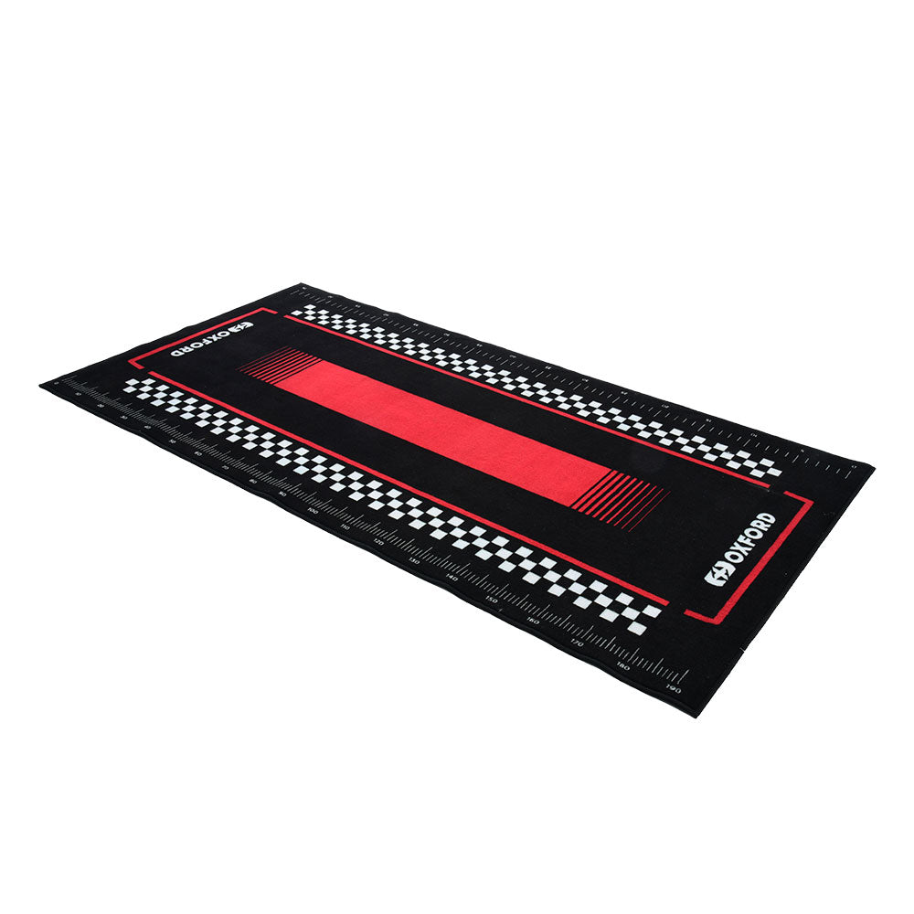 Oxford Pitlane Workshop Mat Red / Black - 200 x 100cm