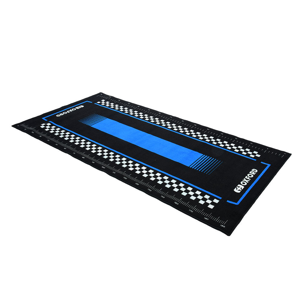 Oxford Pitlane Workshop Mat Suzi Blue / Black - 200 x 100cm