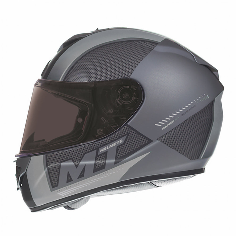 MT Rapide Overtake Full Face Helmet Matt Black / White