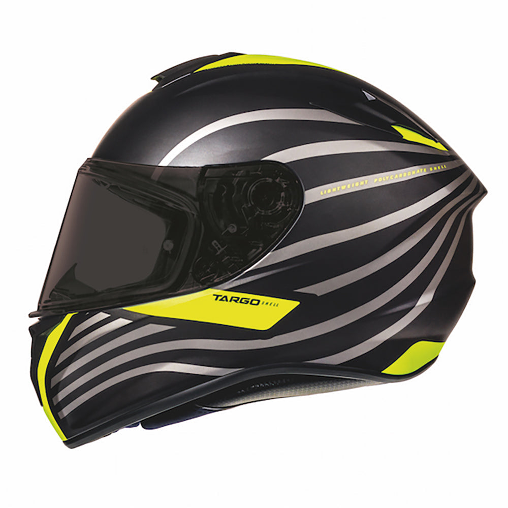 MT Targo Doppler Full Face Helmet Matt Black / Fluo Yellow