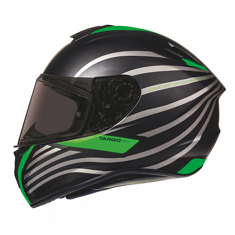 MT Targo Doppler Full Face Helmet Matt Black / Green