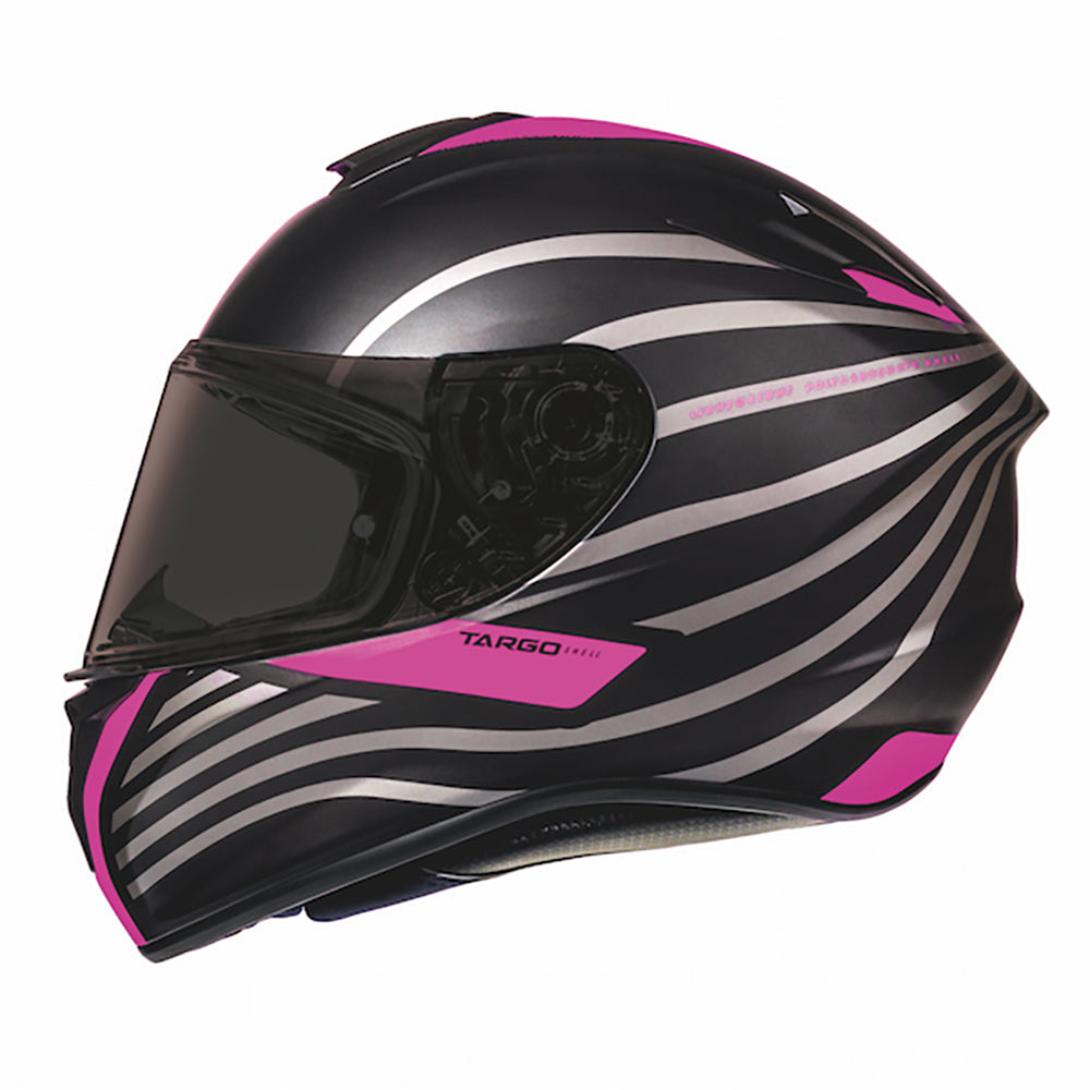 MT Targo Doppler Full Face Helmet Matt Black / Pink