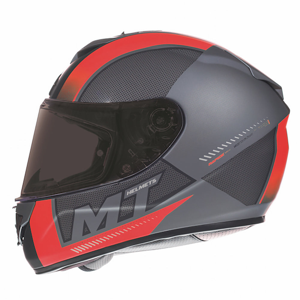 MT Rapide Overtake Full Face Helmet Matt Black / Red